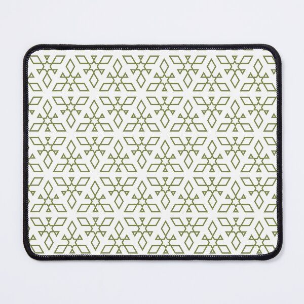 Artikelvorschau, Ornamental, pattern, hexagonal star, triangles, olive green, white entworfen und verkauft von Svitac.