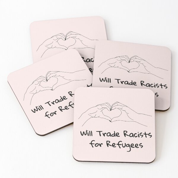 Item preview, Will Trade Racists for Refugees  designed and sold by catchyology.