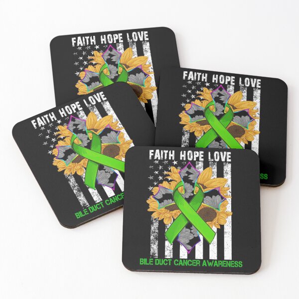 Item preview, Sunflower Faith Hope Love Cross and Flag Bile Duct Cancer Awareness designed and sold by largellie.