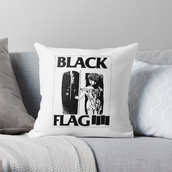 Black flag Throw Pillow