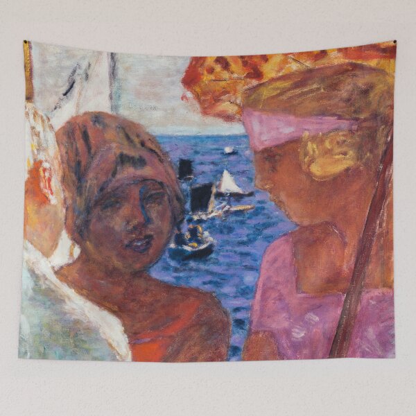 Item preview, Conversation in Arcachon (1926-1930) painting by Pierre Bonnard designed and sold by Designedbysm.