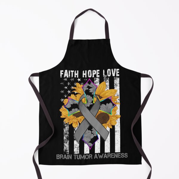 Item preview, Sunflower Faith Hope Love Cross and Flag Brain Tumor Awareness designed and sold by largellie.