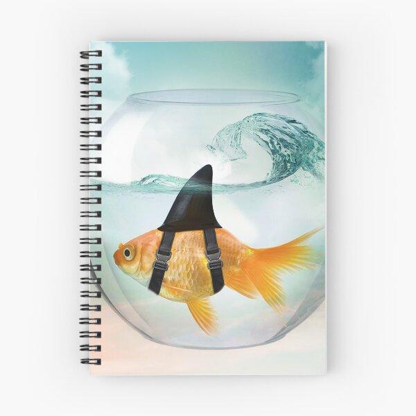 Item preview, Goldfish with a Shark Fin Riding a Wave in a Fish Bowl designed and sold by Vin  Zzep.