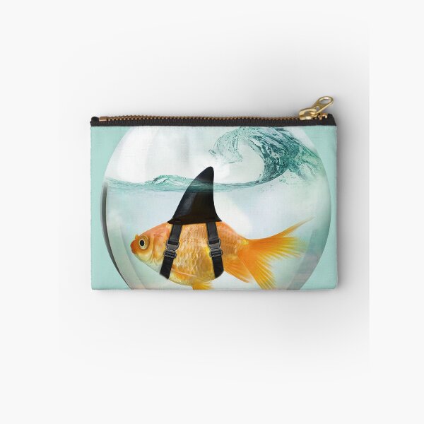 Item preview, Goldfish with a Shark Fin Riding a Wave in a Fish Bowl designed and sold by Vin  Zzep.
