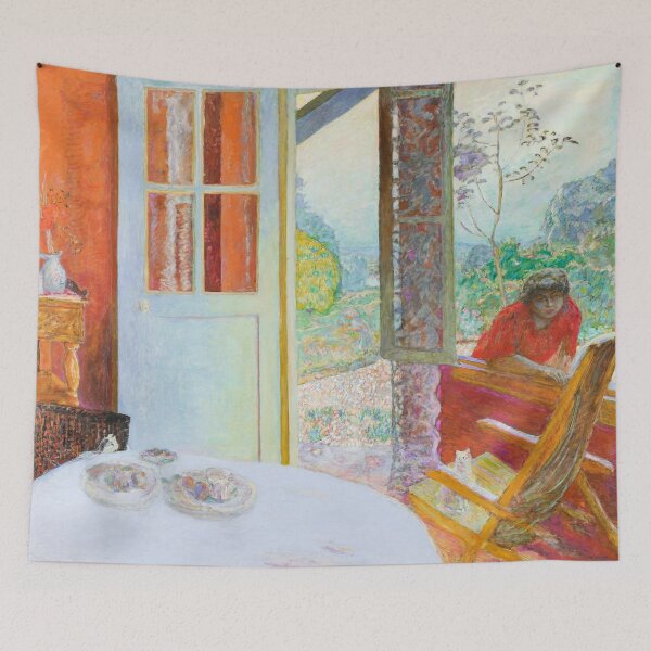 Item preview, Dining Room in the Country (1913) painting by Pierre Bonnard designed and sold by Designedbysm.