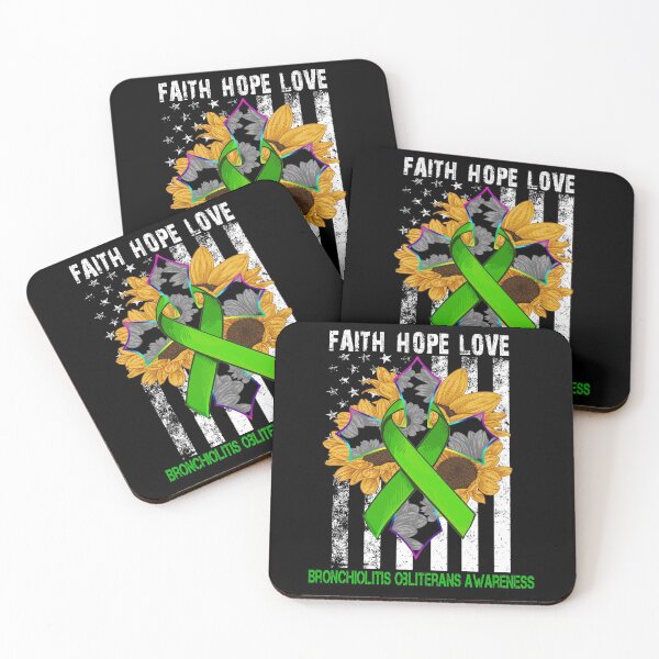 Item preview, Sunflower Faith Hope Love Cross and Flag Bronchiolitis Obliterans Awareness designed and sold by largellie.