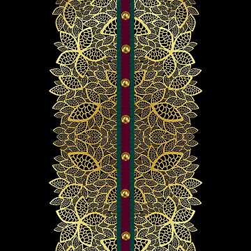 Artwork thumbnail, Golden Leaf With Decorations 2 by VkCases