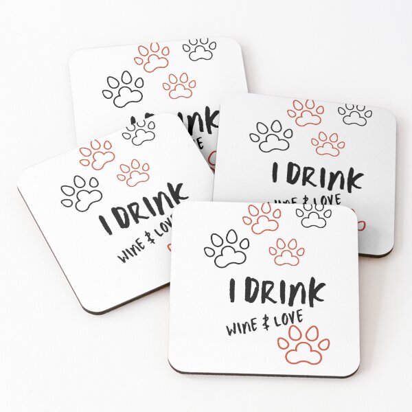 Item preview, I Drink Wine & Love Puppies designed and sold by RoxyCox.