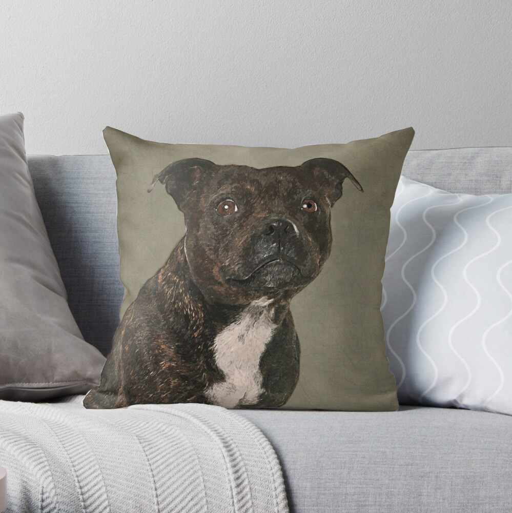 english bull terrier pillow