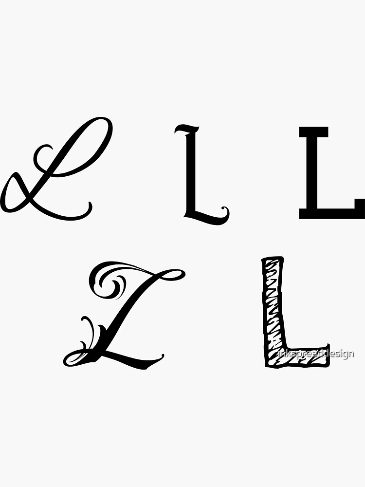 letter-l-name-decorative-sticker-for-sale-by-inkspreaddesign-redbubble