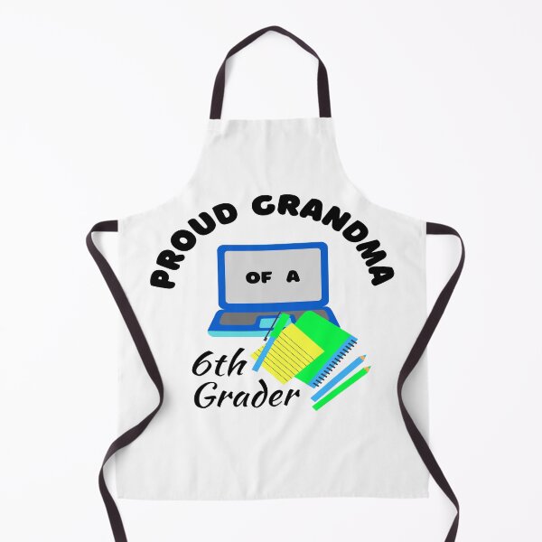 Item preview, proud grandma of a 6th grader, laptop and notebook graphic designed and sold by Jessi-Sketches.