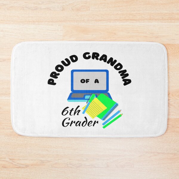 Item preview, proud grandma of a 6th grader, laptop and notebook graphic designed and sold by Jessi-Sketches.