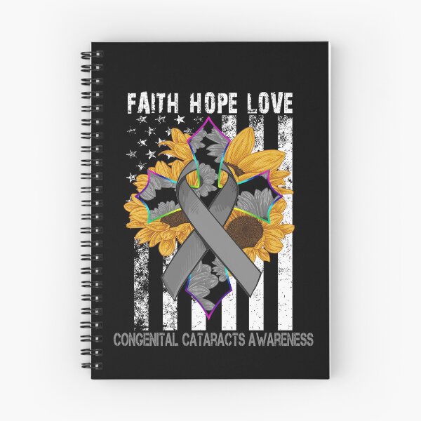 Item preview, Sunflower Faith Hope Love Cross and Flag Congenital Cataracts Awareness designed and sold by largellie.