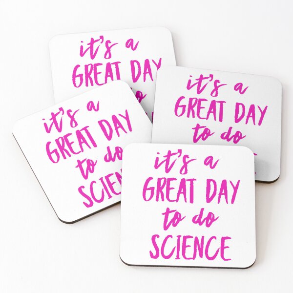 Item preview, It’s a great day to do science in pink font on white background designed and sold by UncleStuScience.