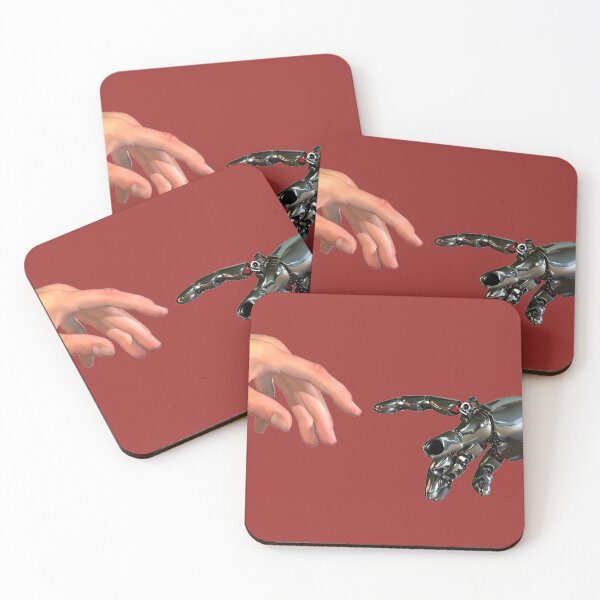 Item preview, The Robot Hand And The Human Hand Touch With Their Fingers designed and sold by Phantasmal-2-do.
