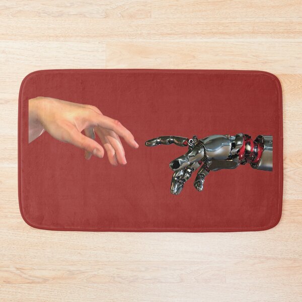 Item preview, The Robot Hand And The Human Hand Touch With Their Fingers designed and sold by Phantasmal-2-do.