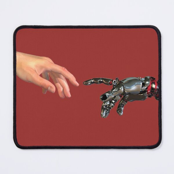 Item preview, The Robot Hand And The Human Hand Touch With Their Fingers designed and sold by Phantasmal-2-do.