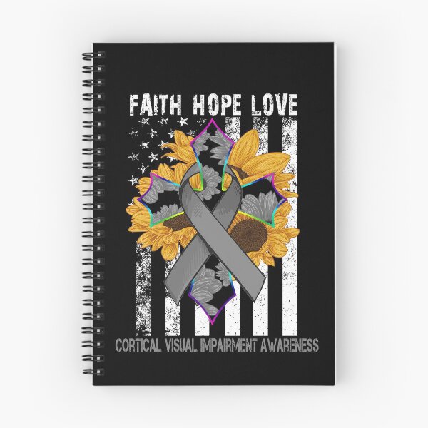 Item preview, Sunflower Faith Hope Love Cross and Flag Cortical Visual Impairment Awareness designed and sold by largellie.