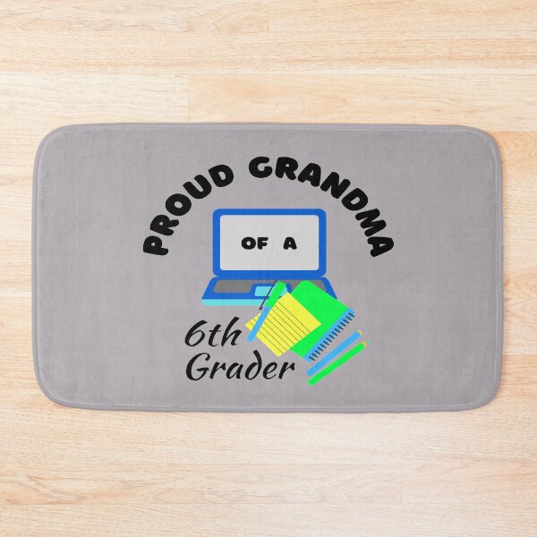 Item preview, proud grandma of a 6th grader, laptop and notebook graphic designed and sold by Jessi-Sketches.