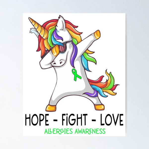 Item preview, Hope Fight Love Allergies Awareness designed and sold by Brad-FI.