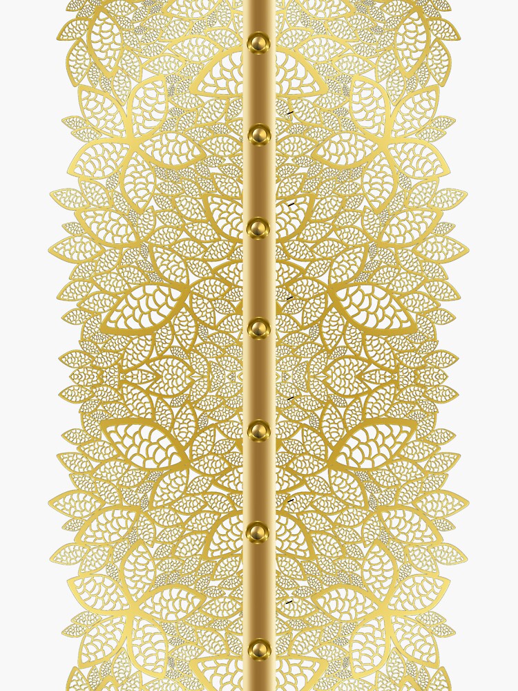 Thumbnail 3 of 3, Sticker, Golden Leaf With Decorations 3 designed and sold by VkCases.