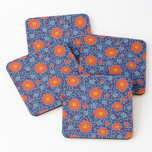 Item preview, Authentic Aboriginal Art - Rain Drops (orange) designed and sold by HogarthArts.