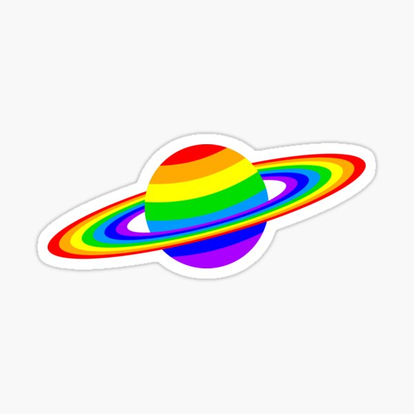Rainbow Planet Sticker