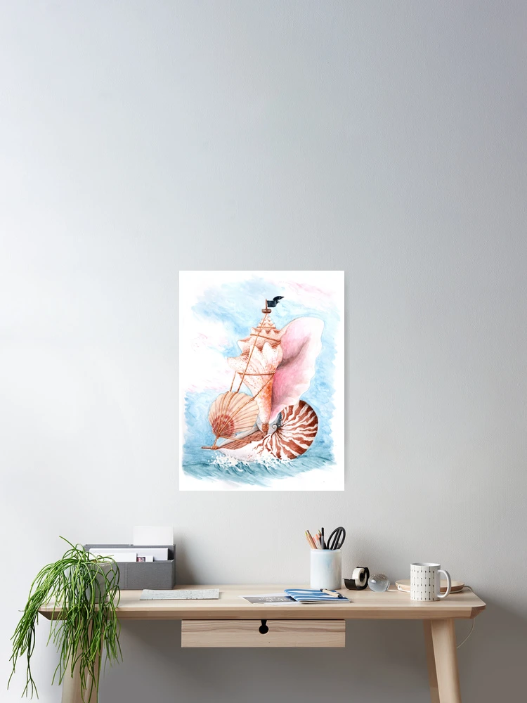 Thumbnail 2 von 3, Poster, Muschelboot designt und verkauft von Rey Mehlhorn.