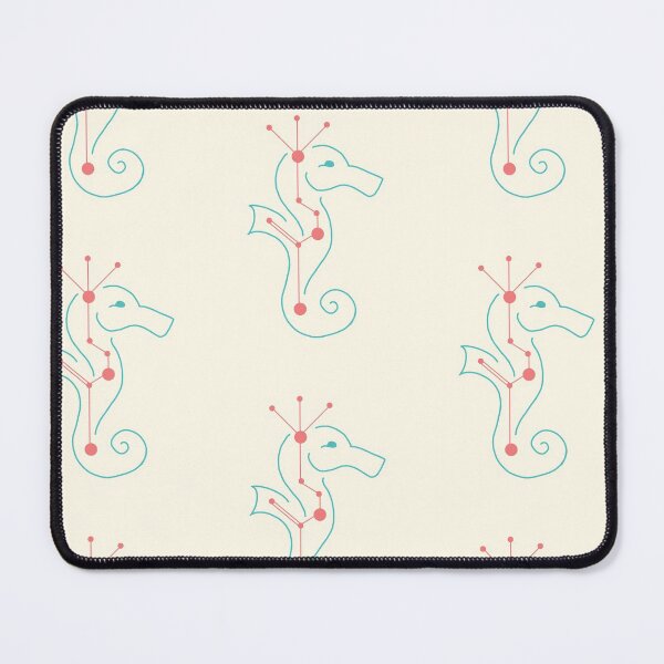 Item preview, Acetylcholine Seahorse - teal & coral designed and sold by Lindsay Santacroce.