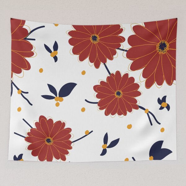 Item preview, Red Sketchy Daisy Illustration designed and sold by MySmugMugs.