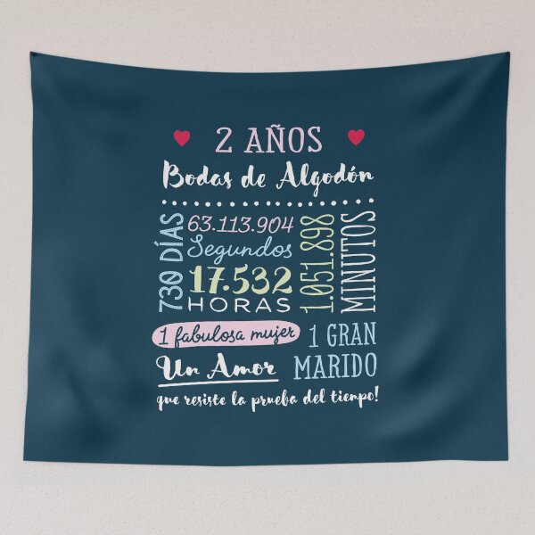 Item preview, Bodas de Algodón 2 años Aniversario de Boda Regalo designed and sold by betternotes.