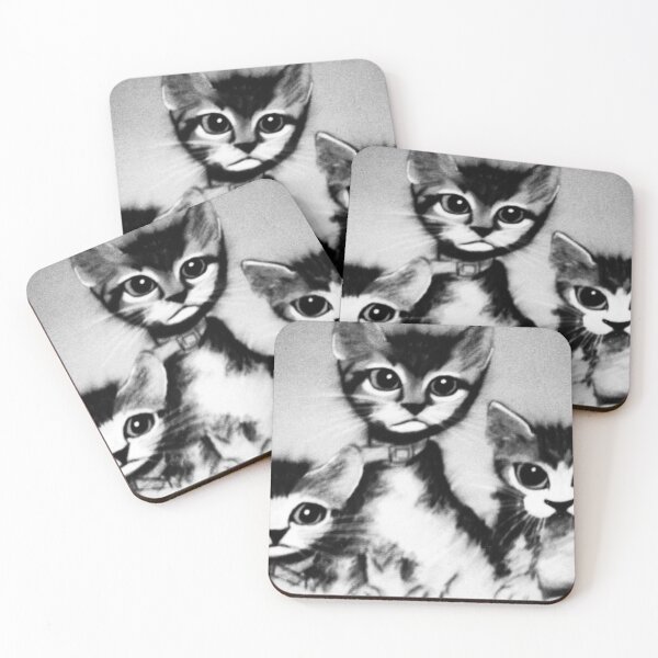 Item preview, Three Kitties Charcoal Wall Art designed and sold by FindingFreebird.