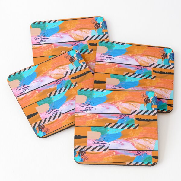 Item preview, Acrylic Stripped Taped Collage Patterned designed and sold by Designs By YL.