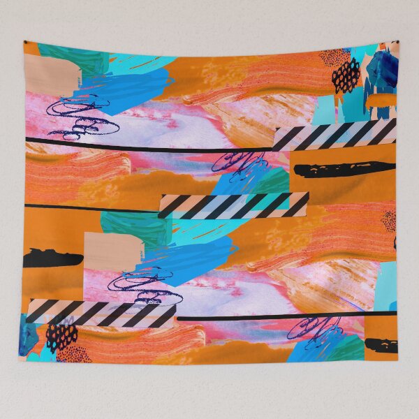 Item preview, Acrylic Stripped Taped Collage Patterned designed and sold by Designs By YL.
