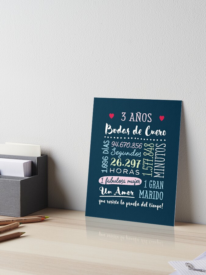 Bodas de Cuero 3 años Aniversario de Boda Regalo Greeting Card for Sale by  betternotes