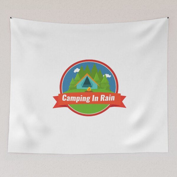 Item preview, Camping In Rain designed and sold by Chanchane Store.