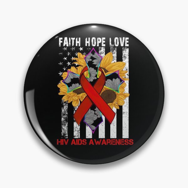 Item preview, Sunflower Faith Hope Love Cross and Flag Hiv Aids Awareness designed and sold by largellie.