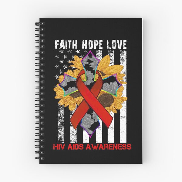 Item preview, Sunflower Faith Hope Love Cross and Flag Hiv Aids Awareness designed and sold by largellie.