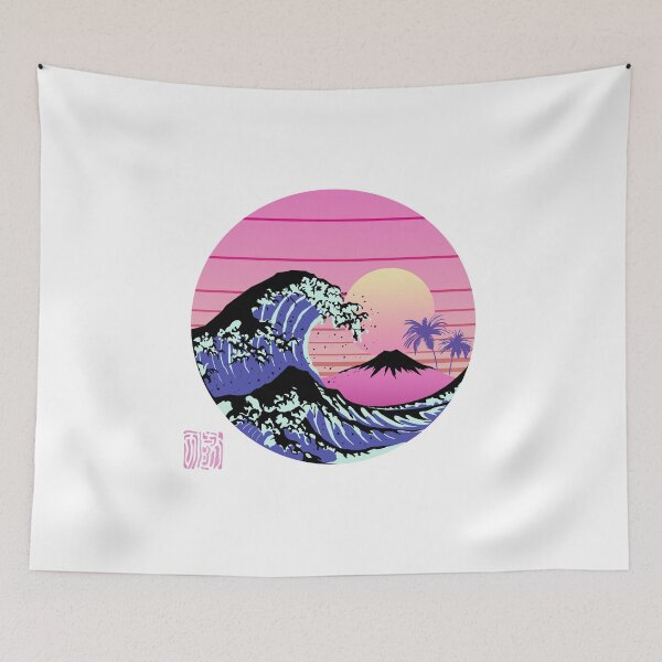 Item preview, Vaporwave traditional japanese wave designed and sold by MoriaDoesArt.
