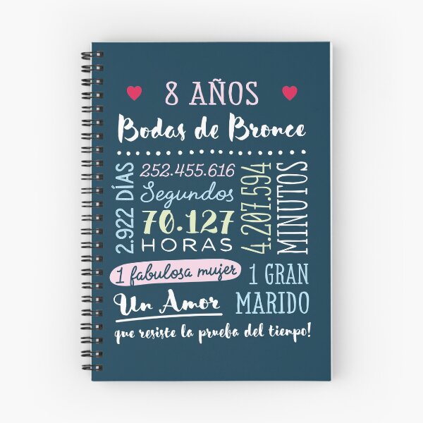 Item preview, Bodas de Bronce 8 años Aniversario de Boda Regalo designed and sold by betternotes.