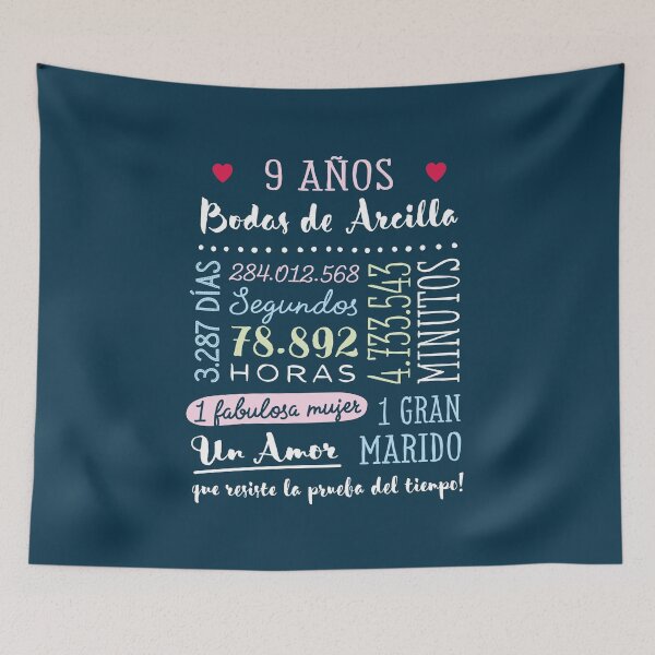 Item preview, Bodas de Arcilla 9 años Aniversario de Boda Regalo designed and sold by betternotes.