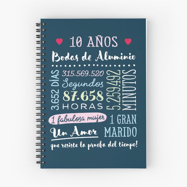 Item preview, Bodas de Aluminio 10 años Aniversario de Boda Regalo designed and sold by betternotes.