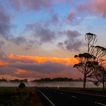 Artwork thumbnail, Highway Through the Fog by Elysian Photography