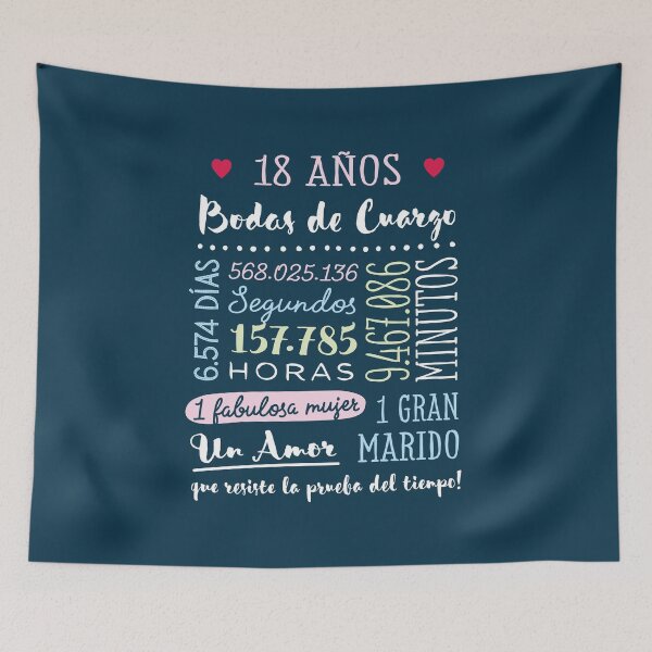 Item preview, Bodas de Cuarzo 18 años Aniversario de Boda Regalo designed and sold by betternotes.