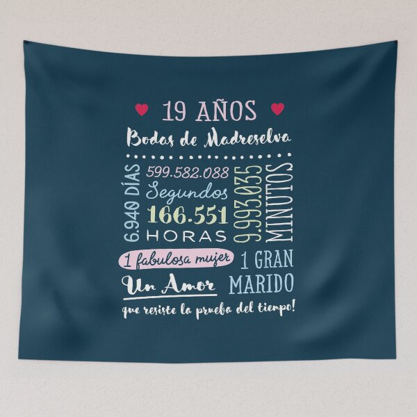 Item preview, Bodas de Madreselva 19 años Aniversario de Boda Regalo designed and sold by betternotes.