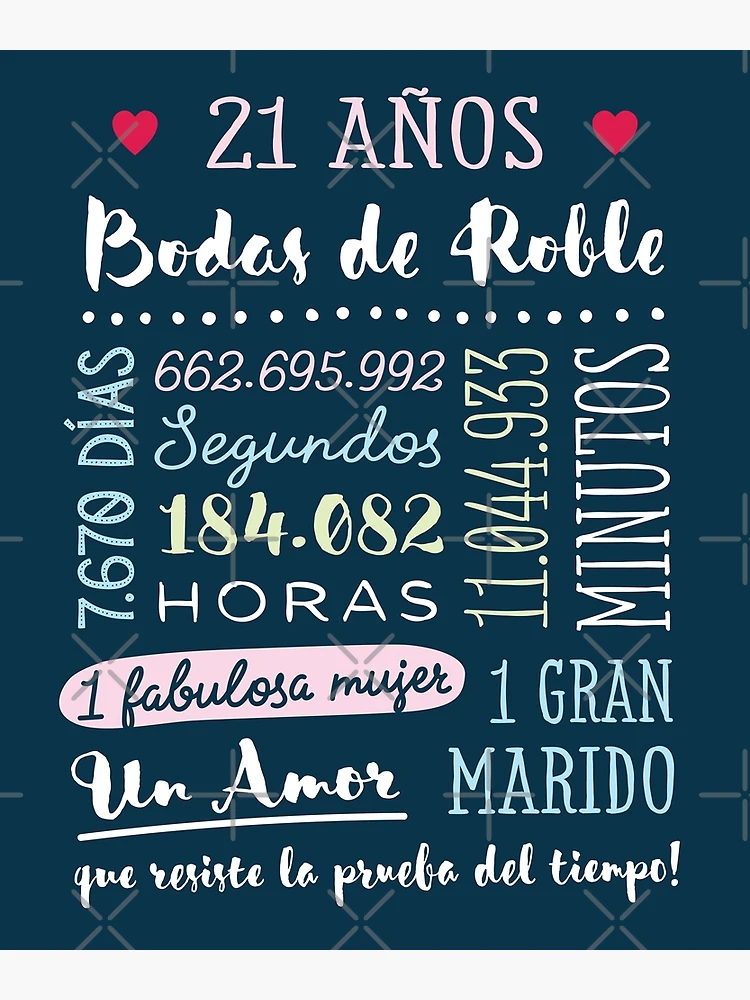 Bodas de Roble 21 años Aniversario de Bodas de Roble 21 años Aniversario de