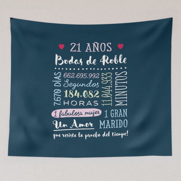 Item preview, Bodas de Roble 21 años Aniversario de Boda Regalo designed and sold by betternotes.