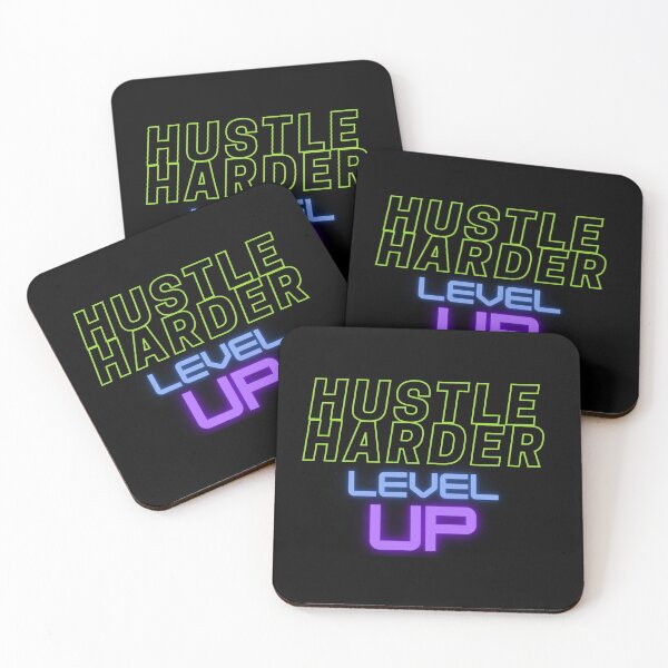 Item preview, HUSTLE HARDER AND LEVEL UP (MOTIVATIONAL ) designed and sold by JustInThreadz.