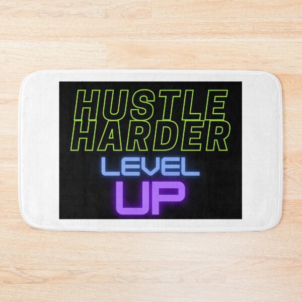 Item preview, HUSTLE HARDER AND LEVEL UP (MOTIVATIONAL ) designed and sold by JustInThreadz.