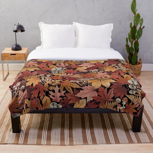 Item preview, Autumn leaves and mushrooms designed and sold by freyasprints.